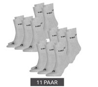 11 pairs of HEAD All Sports socks for men and women, training socks, sports socks 701236921 in black, blue, gray, and white