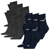 11 pairs of HEAD All Sports socks for men and women, training socks, sports socks 701236921 in black, blue, gray, and white