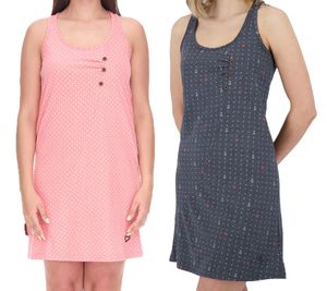 Robe courte femme ALIFE AND KICKIN CamyAK B, robe d'été en coton à pois, bleu marine ou rose