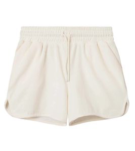 Nikben Herren Fleece Short stylische Baumwoll-Shorts Loungewear Creme-Weiß