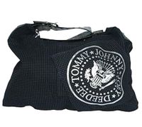 Bolso de hombro RAMONES Punk Rock Band para mujer con correa ancha LM108440RAMO Negro/Gris