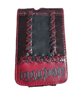 Iggy Pop MP3 Player Case with Velcro Fastener for iPod Players, 11 x 7 x 1.5 cm, MP3 Protection, Fan Accessory, Black/Red
