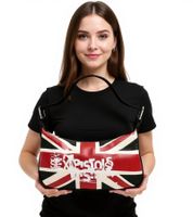 Sex Pistols Punk Rock Band Women's Vintage Bag Shoulder Bag with British Flag Logo Fan Item LB103141SEX Black/Red/White