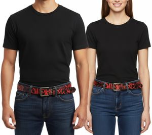 Slipknot Gürtel der Metal-Band für Damen oder Herren Einheitsgröße 95cm verstellbarer Freizeit-Gürtel BT105771SLP Schwarz/Rot