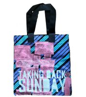 Sac bandoulière Taking Back Sunday, sac shopping élégant, article de supporter, 31 x 33 x 3 cm, LB1080112TBS, rose/noir/bleu