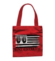 Sac bandoulière Underoath Metalcore, sac shopping élégant, article de fan, 31 x 33 x 3 cm, LB1071901UND, rouge/noir/blanc