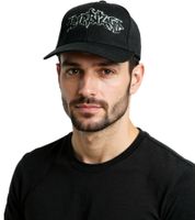 Limp Bizkit Unisex Metal-Band Trucker-Cap Baseball-Cap mit Logo-Stickerei Baumwoll-Cap Fan-Mütze 1233LB Schwarz