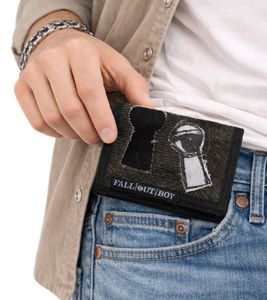 Fall Out Boy Wallet: Stylish Band Wallet with Eye-Catching Gothic-Style Motif FW106079FOB Black/Gray