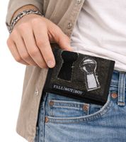 Cartera Fall Out Boy: Elegante cartera de banda con llamativo motivo gótico FW106079FOB Negro/Gris