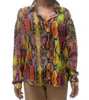 Aniston CASUAL Damen Sommer-Bluse mit stylischen Design Langarm-Shirt 78337452 Bunt