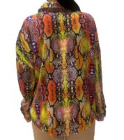 Aniston CASUAL Damen Sommer-Bluse mit stylischen Design Langarm-Shirt 78337452 Bunt