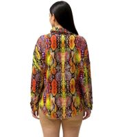 Aniston CASUAL Damen Sommer-Bluse mit stylischen Design Langarm-Shirt 78337452 Bunt