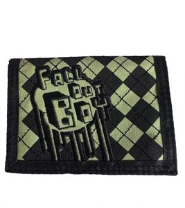 Fall Out Boy Stylish Band Wallet with Eye-Catching Motif, Gothic-Style Wallet, FW108967FOB, Black/Green