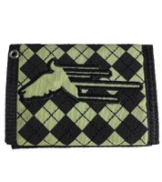 Portefeuille Fall Out Boy élégant avec motif accrocheur, style gothique, FW108967FOB, Noir/Vert