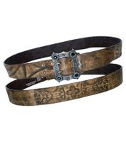 Nightwish Gürtel für Damen oder Herren Metal-Band Leder-Gürtel Freizeit-Gürtel 106.5cm BT603919NGH Braun