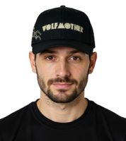 Casquette de baseball unisexe Wolfmother Rock Band avec logo brodé, TC109931WLM, noire