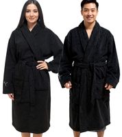 PUMA Unisex Bademantel mit zwei offenen Seitentaschen Morgen-Mantel 660008 Navy, Rot, Weiß oder Schwarz
