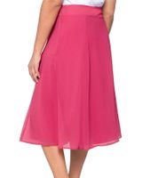 sheego Women's Skirt with a Slightly Flared Chiffon Skirt Plus Sizes 127158 Pink