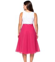 sheego Women's Skirt with a Slightly Flared Chiffon Skirt Plus Sizes 127158 Pink