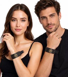HIM Bracelet Rock Band with Logo Patch Fan Merchandise Arm Jewelry WB103954HIM3 Black