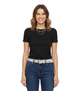 Ceinture HIM Rock Band à motif élégant, ceinture en cuir véritable, article de supporter BT106248HIM4, blanc/noir