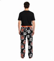 RE:COVERED X NFL Cincinnati Bengals Men's Lounge Pants with Team Logo, RCNFL1462, Black/White