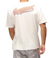 T-shirt homme RE:COVERED X NFL New England Patriots avec imprimé Champions du Monde, en coton, RCNFL1561, écru-blanc