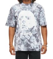 T-shirt tie-dye Halloween homme RE:COVERED X John Carpenter, col ras du cou, motif fan, RCSTC117, gris/blanc