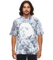 T-shirt tie-dye Halloween homme RE:COVERED X John Carpenter, col ras du cou, motif fan, RCSTC117, gris/blanc