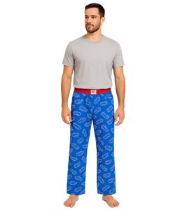 Pantalon de pyjama RE:COVERED X NFL Buffalo Bills pour homme avec logo de l'équipe, en coton, RCNFL1397, bleu