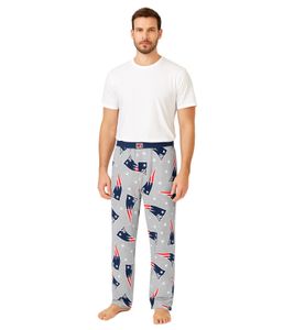 Pantalon de pyjama RE:COVERED X NFL New England Patriots pour homme, avec logo de l'équipe, en coton, gris, RCNFL1399