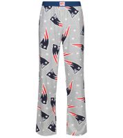 RE:COVERED X NFL New England Patriots Men's Lounge Pants with Team Logo, Cotton Pajama Pants, RCNFL1399 Gray