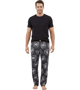 RE:COVERED X NFL Las Vegas Raiders Pantalones de pijama para hombre con el logotipo del equipo, algodón, RCNFL1406 Gris