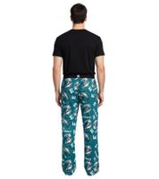 RE:COVERED X NFL Philadelphia Eagles Men's Lounge Pants with Team Logo, Cotton Pajama Pants, RCNFL1461, Midnight Green