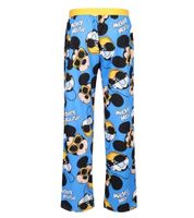 RE:COVERED X Disney Mickey Mouse and Donald Duck Loungepants Herren Schlafanzug-Hose Stylische und bequeme Baumwoll Pyjama-Hose RCDIF2105 Blau/Gelb