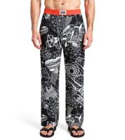RE: COVERED X Star Wars™ Pantaloni da pigiama da uomo con stampa di astronavi, pantaloni da pigiama in cotone modello RCDIF2107, nero/bianco