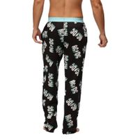 Pantalon de pyjama RE:COVERED X ACDC pour homme, imprimé ACDC intégral, RCPER922 Noir
