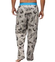 RE:COVERED X Star Trek Men's Lounge Pants with Star Trek Print, Cotton Pajama Pants, RCVCM652 Gray