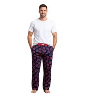 Pantaloni da pigiama RE:COVERED X MARVEL Deadpool Icon Repeat da uomo con stampa Deadpool PCMARV504 Nero/rosso