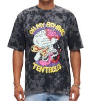 RE:COVERED X nickelodeon Herren T-Shirt SpongeBob Schwammkopf Baumwoll-Shirt Rundhals-Shirt RCVCM685 Schwarz