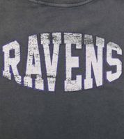 RE:COVERED X NFL Baltimore Ravens Herren T-Shirt mit Football-Helm Baumwoll-Shirt Rundhals-Shirt RCNFL1315I Grau