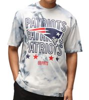RE:COVERED X NFL Herren T-Shirt mit New England Patriots Print Baumwoll-Shirt Rundhals-Shirt RCNFL1382 Blau