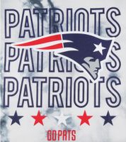 RE:COVERED X NFL Herren T-Shirt mit New England Patriots Print Baumwoll-Shirt Rundhals-Shirt RCNFL1382 Blau