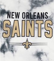 T-shirt homme RE:COVERED X NFL, logo des Saints de la Nouvelle-Orléans, col rond, gris, RCNFL1395
