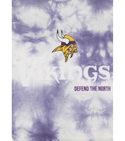 RE:COVERED X NFL Herren T-Shirt Minnesota Vikings Logo-Schriftzug Baumwoll-Shirt Rundhals-Shirt RCNFL1390 Weiß/lila