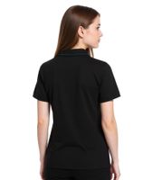 Mercedes-Benz AMG Petronas F1 MAPF1 Polo Damen Baumwoll-Shirt Polo-Shirt mit Team-Logos und farblichen Akzenten Kurzarm-Shirt 701227044 001 Schwarz
