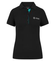 Mercedes-Benz AMG Petronas F1 MAPF1 Polo Damen Baumwoll-Shirt Polo-Shirt mit Team-Logos und farblichen Akzenten Kurzarm-Shirt 701227044 Türkis-Grün oder Schwarz