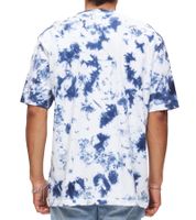 RE:COVERED X Space Jam Men's T-Shirt with Front Print in Tie-Dye Look, Cotton Crew Neck, RCWARN751 Blue