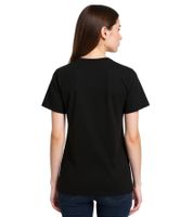 Mercedes-Benz AMG Petronas F1 MAPF Damen T-Shirt Baumwoll-Shirt mit großem Logo Kurzarm-Shirt 701227045 001 Schwarz