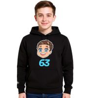 Mercedes-Benz AMG Petronas F1 Kids' Hoodie for Girls and Boys, Formula 1 Hooded Sweatshirt 70122713, George Russell or Lewis Hamilton, Black